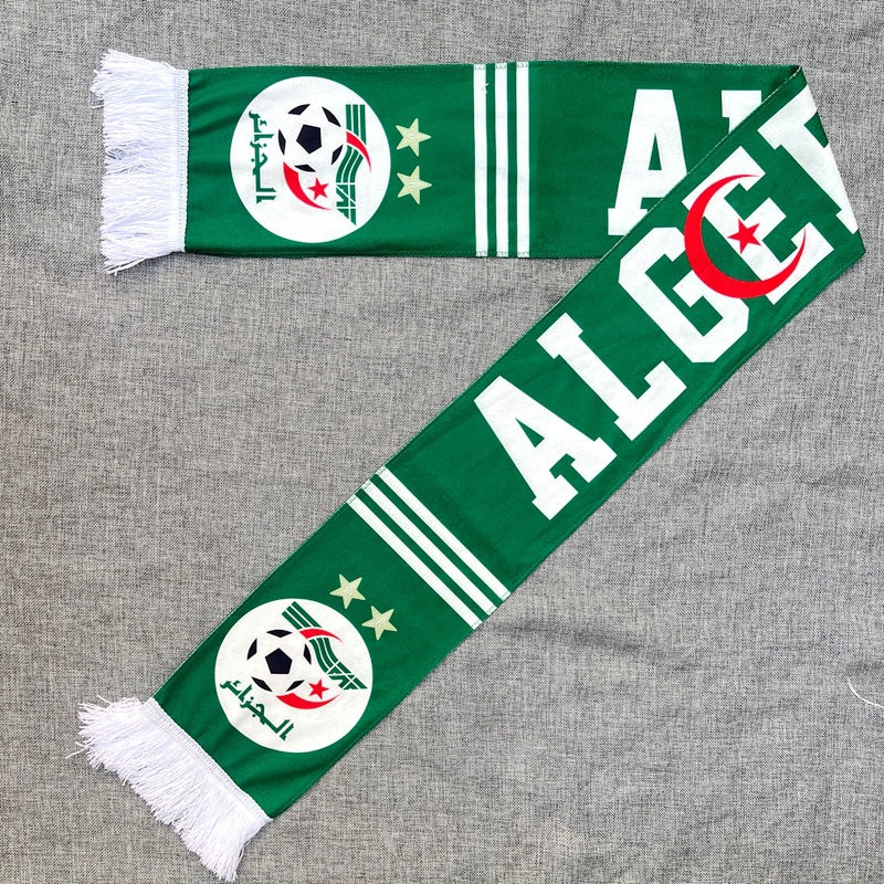Pack Supporter Algérie 🇩🇿 — Bob + Écharpe + Drapeau + Bracelet