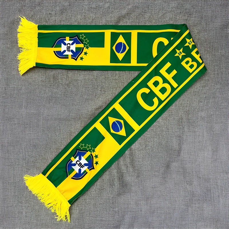 Pack Supporter Brésil 🇧🇷 — Bob + Écharpe + Drapeau + Bracelet