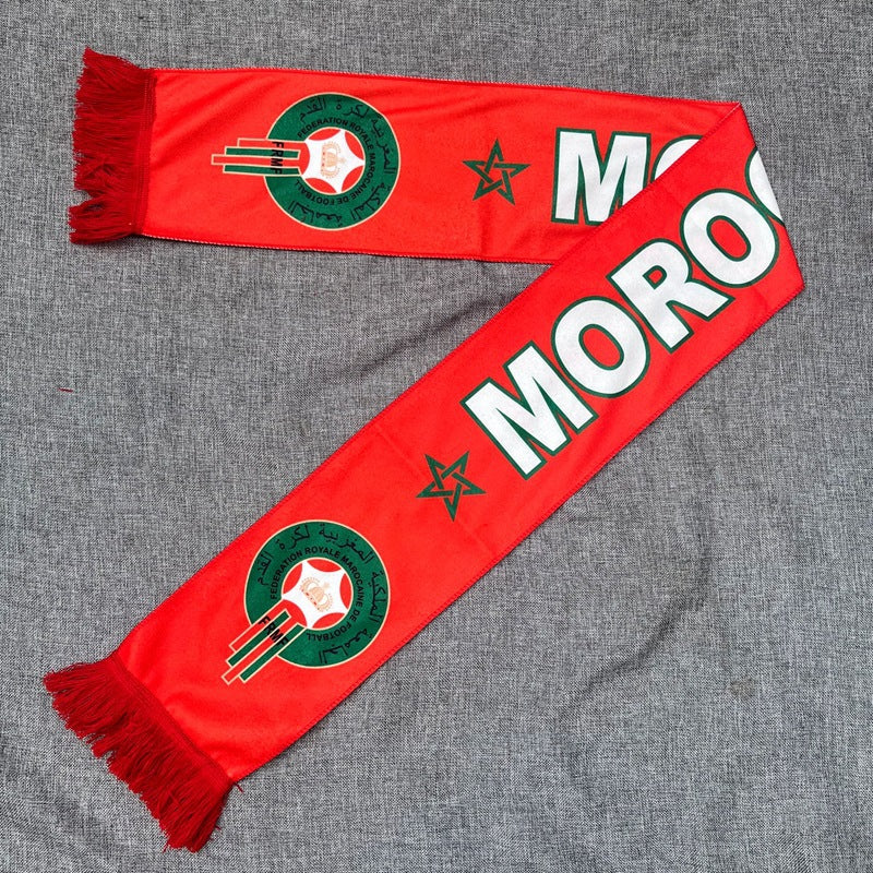 Pack Supporter Maroc 🇲🇦 — Bob + Écharpe + Drapeau + Bracelet