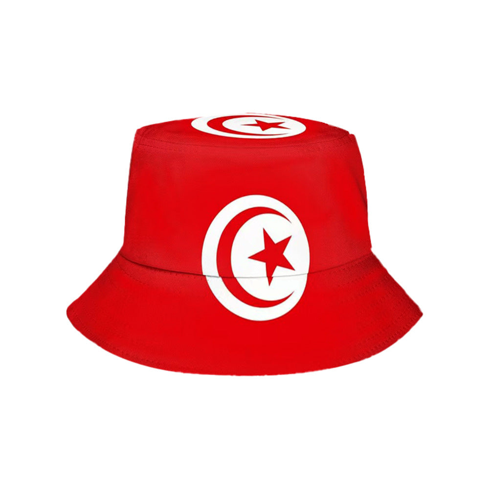 Pack Supporter Tunisie 🇹🇳— Bob + Écharpe + Drapeau + Bracelet