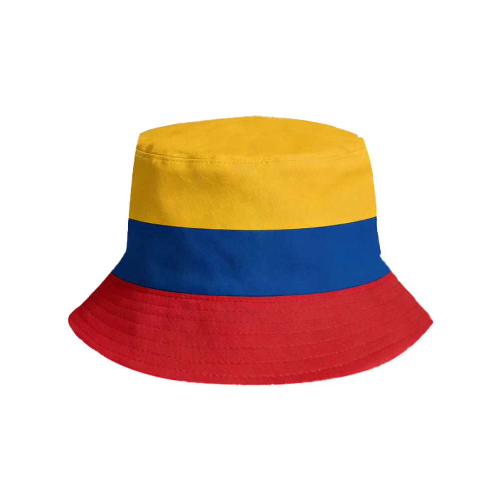 Pack Supporter Colombie 🇨🇴 — Bob + Écharpe + Drapeau + Bracelet