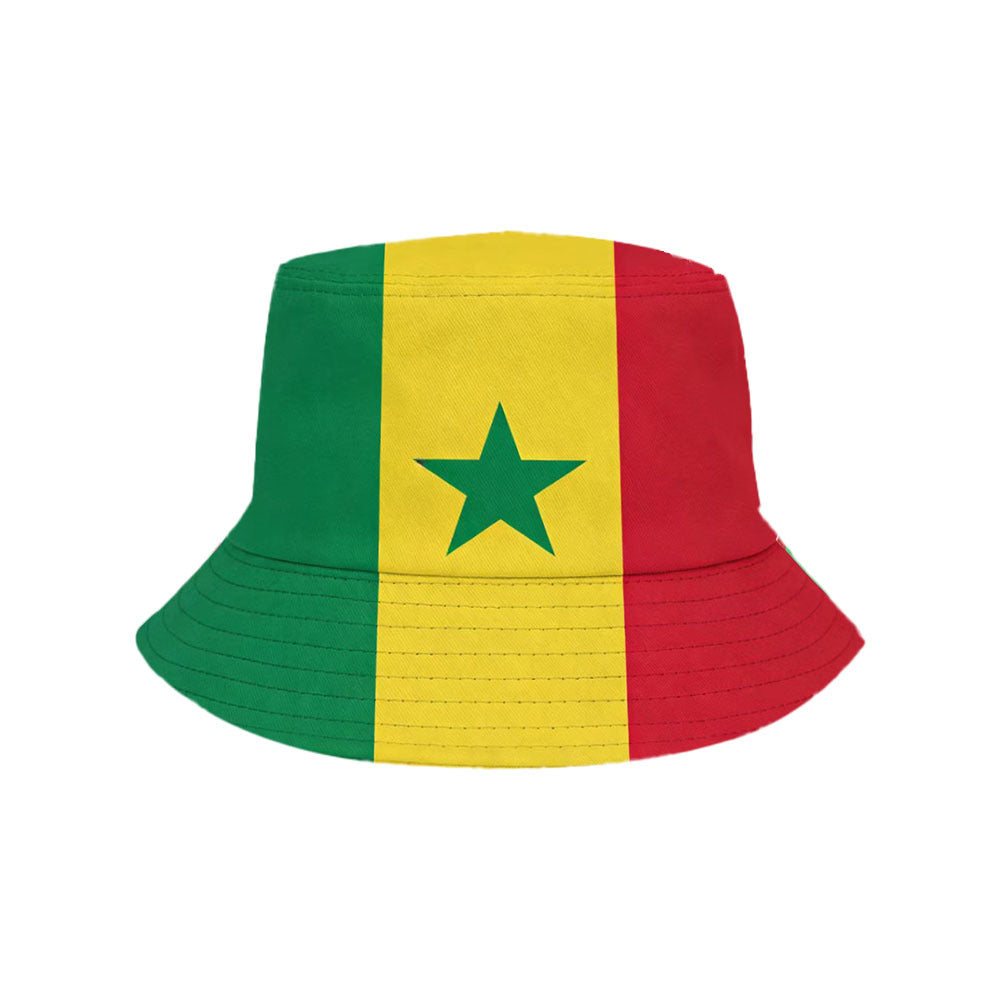 Pack Supporter Sénégal 🇸🇳 — Bob + Écharpe + Drapeau + Bracelet
