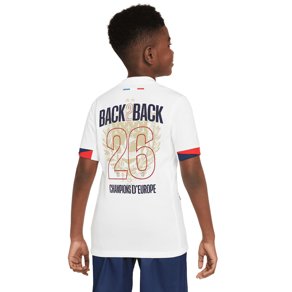 Maillot JUNIOR Extérieur "Champions of Europe" 2 Étoiles PSG 2025/26