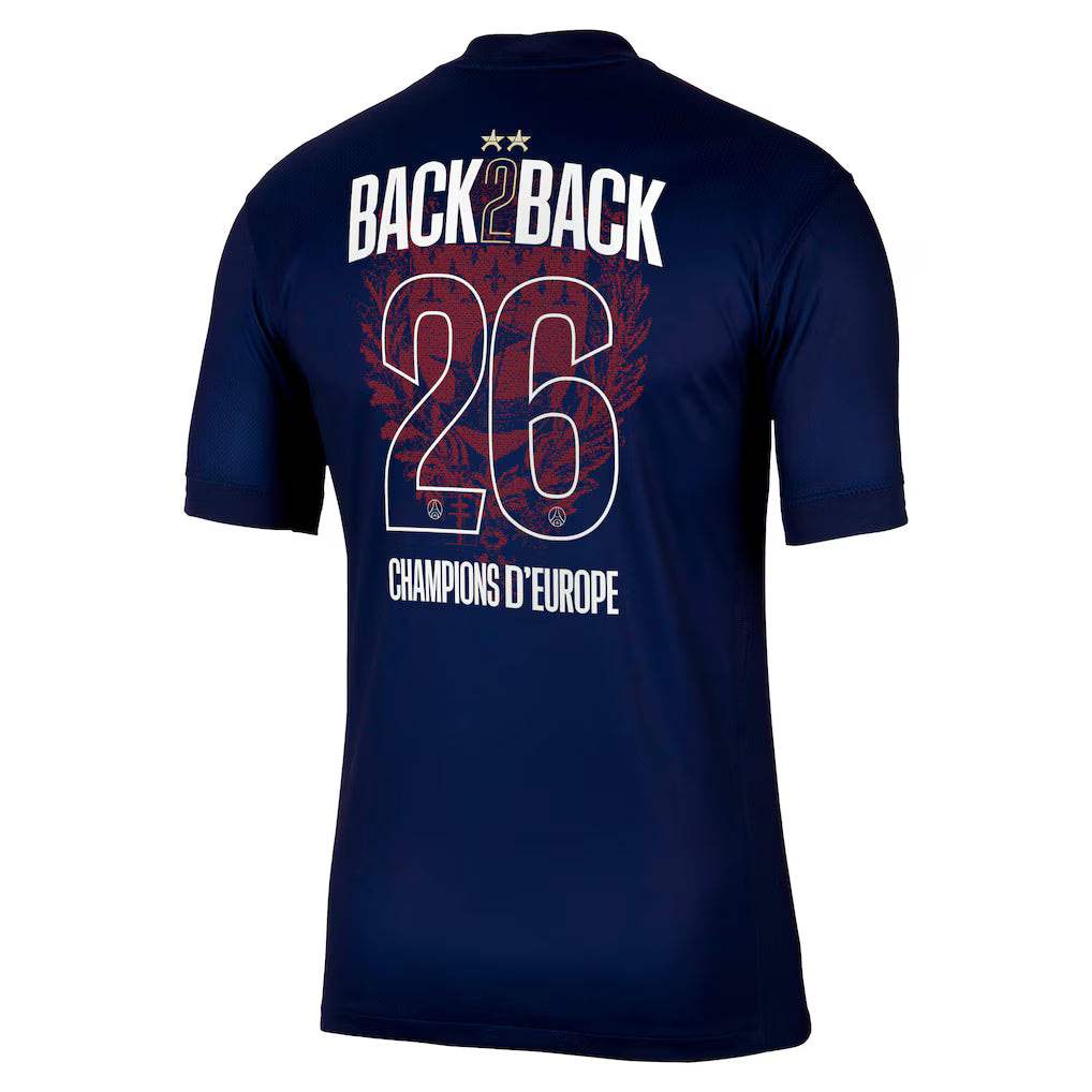 Maillot Domicile "Champions of Europe" 2 Étoiles PSG 2025/26